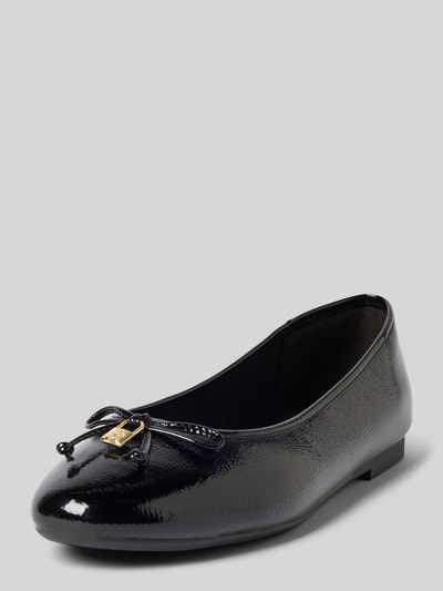 Tommy Hilfiger Ballerina's van lakleer BLACK - 1