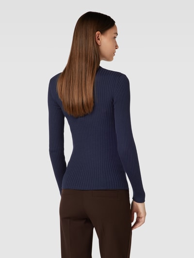 Armedangels Gebreide pullover in riblook, model 'ALAANIA' Marineblauw - 5