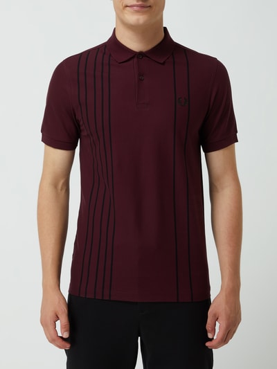 Fred Perry Poloshirt van piqué Bordeaux - 4