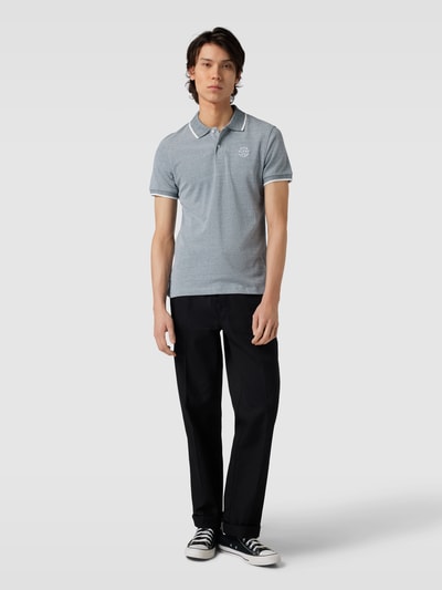 Blend Poloshirt mit Label-Stitching Marine 1