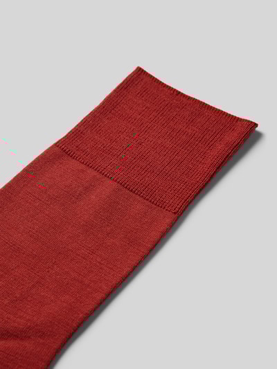 Falke Socken aus Schurwoll-Mix mit Logo-Print Modell 'Airport' Rostrot 2