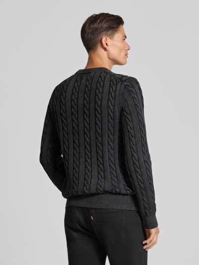 MCNEAL Gebreide pullover met ribboorden Zwart - 5