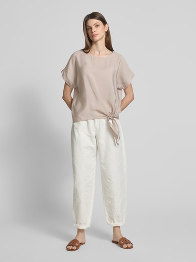 Christian Berg Woman Blusenshirt mit Rundhalsausschnitt Sand 1