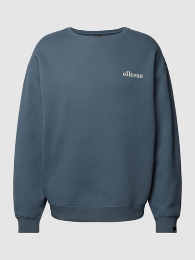 Ellesse Sweatshirt met labelstitching, model 'AURELIO' Rookblauw - 2