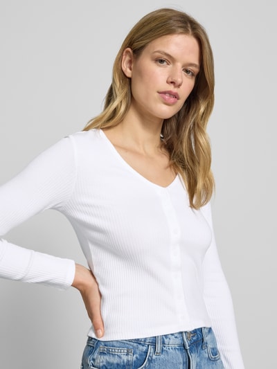 Levi's® Shirt met lange mouwen in riblook met knoopsluiting Wit - 3