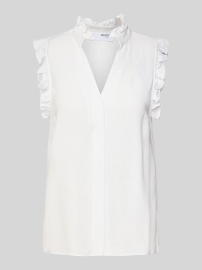 Selected Blusentop aus Viskose-Leinen-Mix Modell 'VIVA' Offwhite 2