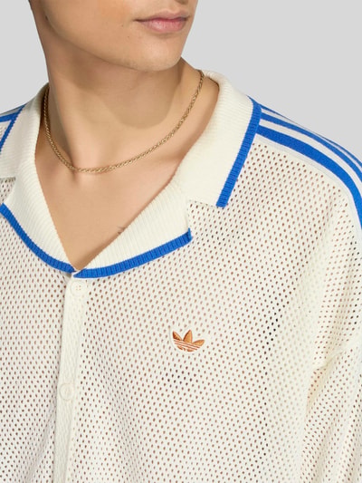 adidas Originals Loose Fit Freizeithemd aus reiner Baumwolle Offwhite 3