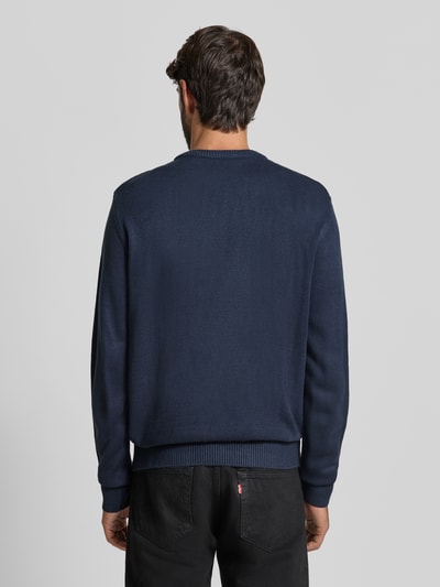 Montego Sweter z dzianiny z prążkowanymi wykończeniami Granatowy 5