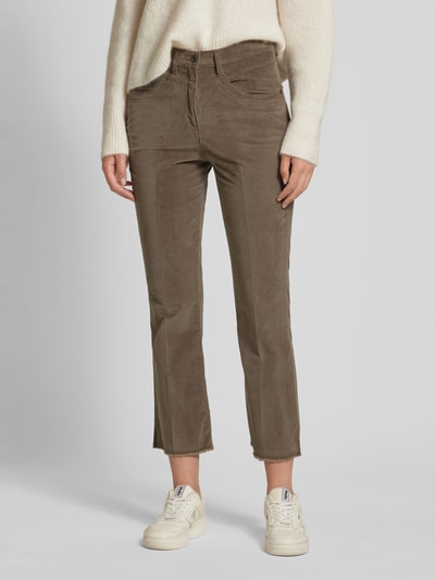 Raphaela By Brax Super slim fit corduroy broek, model 'LAURA' Taupe - 4