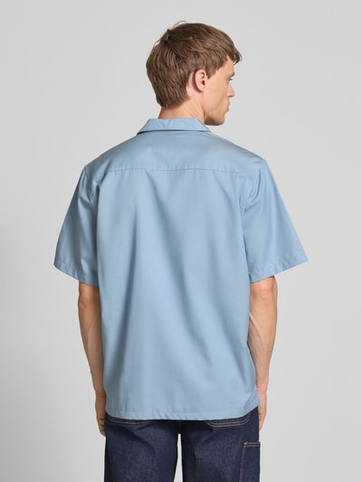 Carhartt Work In Progress Regular fit vrijetijdsoverhemd met labelstitching Lichtblauw - 5