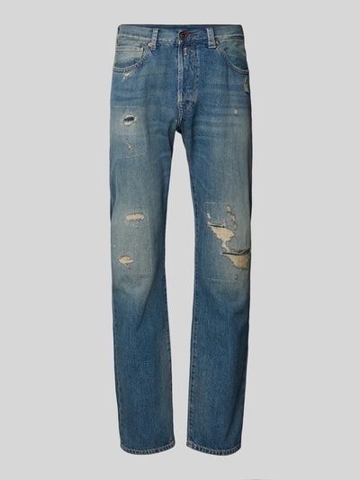 Replay Straight Fit Jeans im Destroyed-Look Modell 'DERRYCK' Jeansblau 2