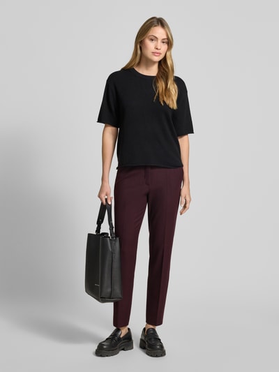Raffaello Rossi Regular fit stoffen broek met persplooien, model 'DORO' Bordeaux - 1