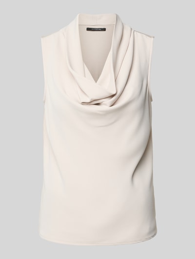 comma Top mit Wasserfall-Ausschnitt Beige 2