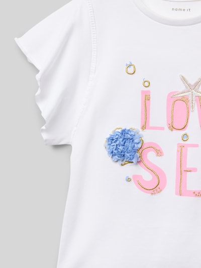 Name It T-Shirt mit Statement-Print Modell 'SEA' Weiss 2