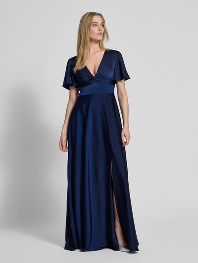 unique Abendkleid mit Knotendetail Marine 4