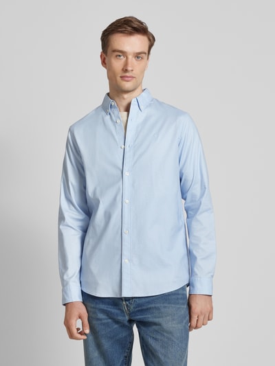 Scotch & Soda Regular Fit Business-Hemd mit Knopfleiste Hellblau 4