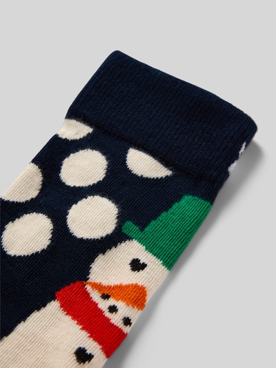 Happy Socks Regular Fit Socken mit Logo-Stitching Modell 'Jumbo' Marine 2