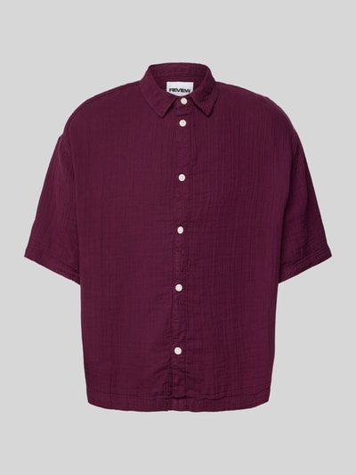 REVIEW Freizeithemd aus Musselin Pflaume 2