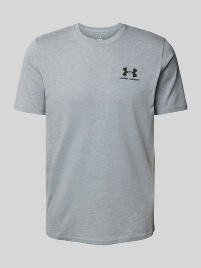 Under Armour T-shirt met labelprint Middengrijs - 1