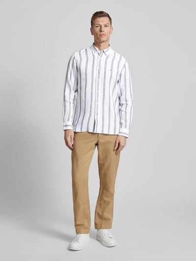 Tommy Hilfiger Regular fit vrijetijdsoverhemd met streepmotief Offwhite - 1