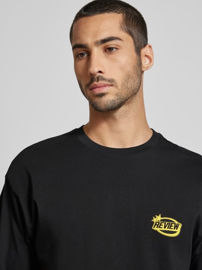 REVIEW T-Shirt mit Label-Detail Black 3