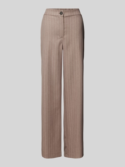 Be Pure Dutch Wide leg stoffen broek met steekzakken opzij Taupe - 2