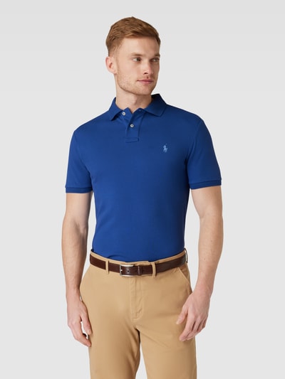 Polo Ralph Lauren Slim Fit Poloshirt mit Logo-Stitching Dunkelblau 4