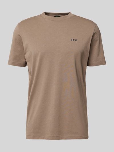 BOSS Green T-Shirt mit Label-Print Khaki 2