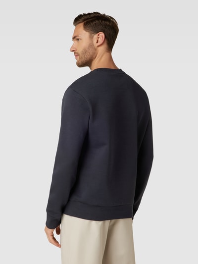 BOSS Green Sweatshirt met labelprint, model 'Salbo' Marineblauw - 5