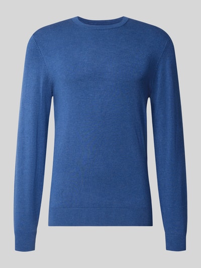 MCNEAL Strickpullover mit geripptem Rundhalsausschnitt Marine Melange 1