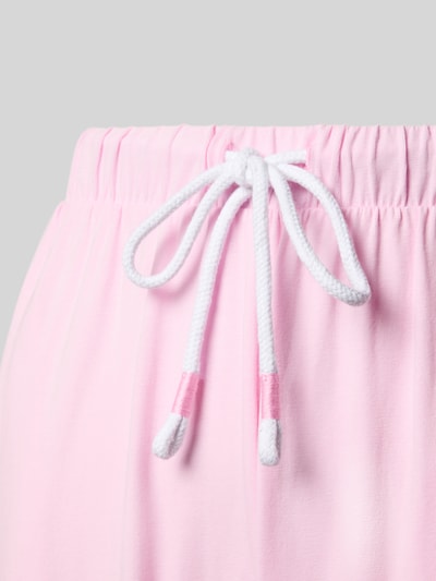 Productfoto, Pyjama-Hose mit elastischen Beinabschlüssen Modell 'Solid Love' van Mey, damespyjamabroek van katoenmix, regular fit, elastische band met tunnelkoord, roze met witte accenten, gladde stoftextuur