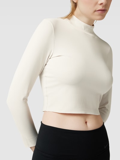 NIKE TRAINING Cropped Longsleeve mit Stehkragen Offwhite 3