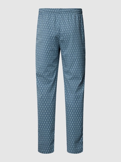 Schiesser Pyjamabroek met all-over motief, model 'Mix + Relax' Blauw - 3