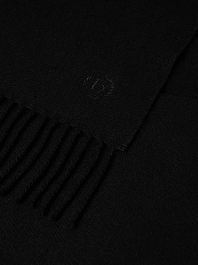 bugatti Schal aus Schurwolle mit Label-Stitching Black 2