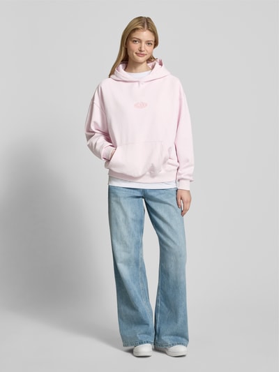 Pegador Oversized Hoodie mit Label-Print Modell 'KIMI' Rosa 1