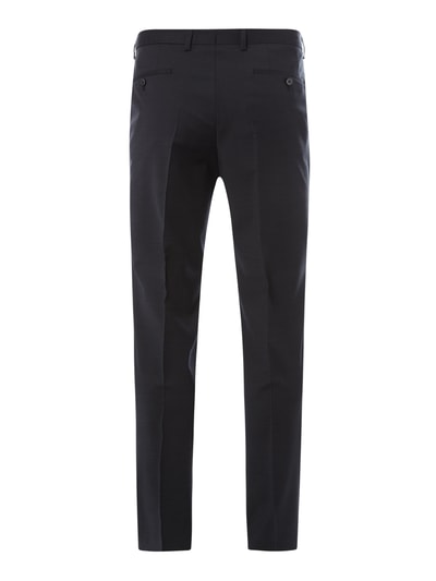 BOSS Regular fit pantalon van scheerwolmix, model 'Leon' Antraciet - 4