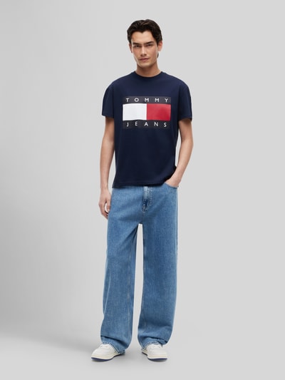 Tommy Jeans Relaxed Fit T-Shirt aus reiner Baumwolle mit Logo-Print Marine 1