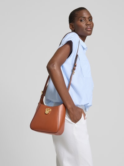 Lauren Ralph Lauren Handtas met labelapplicatie, model 'TANNER' Cognac - 1