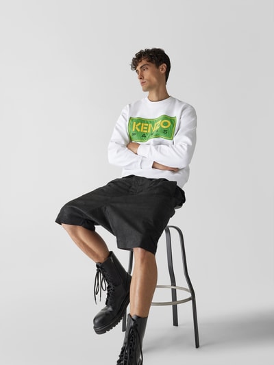 Kenzo Sweatshirt mit Label-Patch Weiß 6