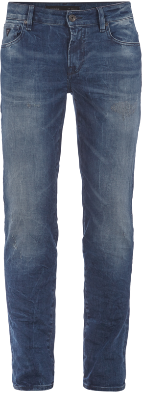 Guess Skinny Jeans im Used Look Jeansblau 5