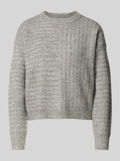 Vero Moda Regular Fit Strickpullover mit Streifenmuster Modell 'URANUS' Hellgrau 2