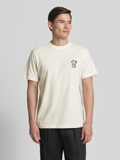 Selected Homme Regular Fit T-Shirt aus reiner Baumwolle Modell 'HASPEN' Offwhite 4