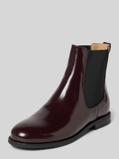 BOSS Chelsea Boots aus Leder-Mix Bordeaux 1