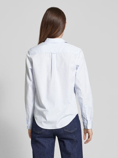 Gant Regular fit overhemdblouse met labelstitching Lichtblauw - 5