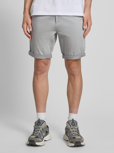Jack & Jones Regular Fit Bermudas mit Eingrifftaschen Modell 'IBOWIE' Mittelgrau 4