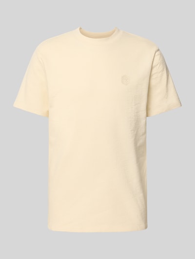 Blend T-Shirt mit geripptem Rundhalsausschnitt Sand 2
