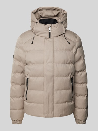 Superdry Steppjacke mit Label-Details Sand Melange 1