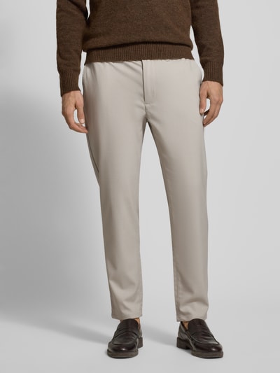 MCNEAL Stoffen broek met elastische band Ecru - 4