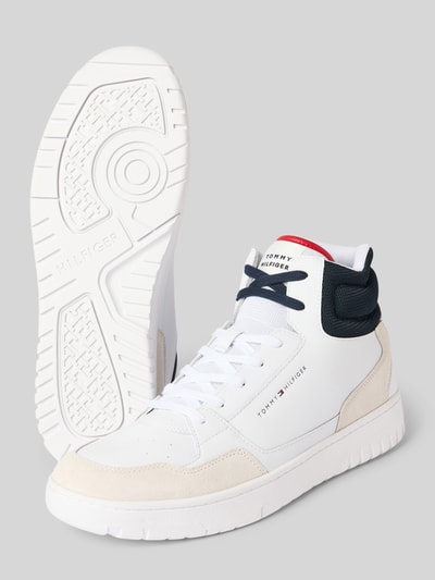 Tommy Hilfiger High top sneakers van echt leer, model 'BASKET CORE' Wit - 4