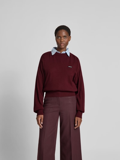 ROTATE Sweatshirt mit Kaschmir-Anteil Bordeaux 4
